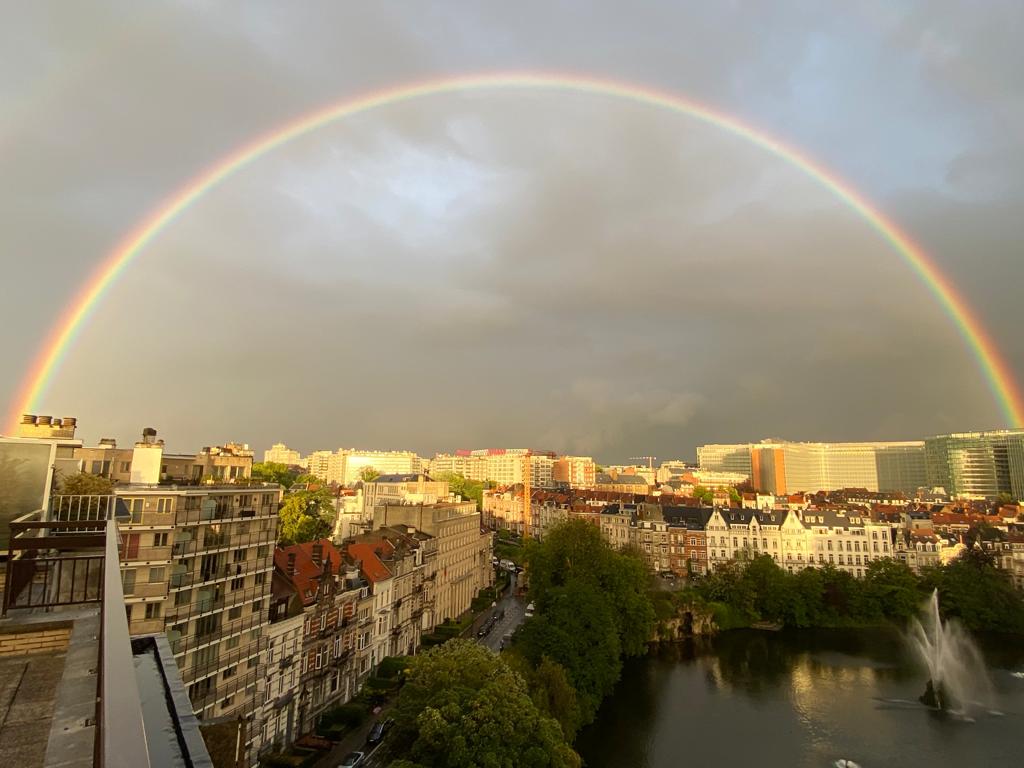 BGPermRepEU's tweet photo. Magic in the #Brussel's bubble 🌈🇪🇺 https://t.co/sSAcRzA9Nv