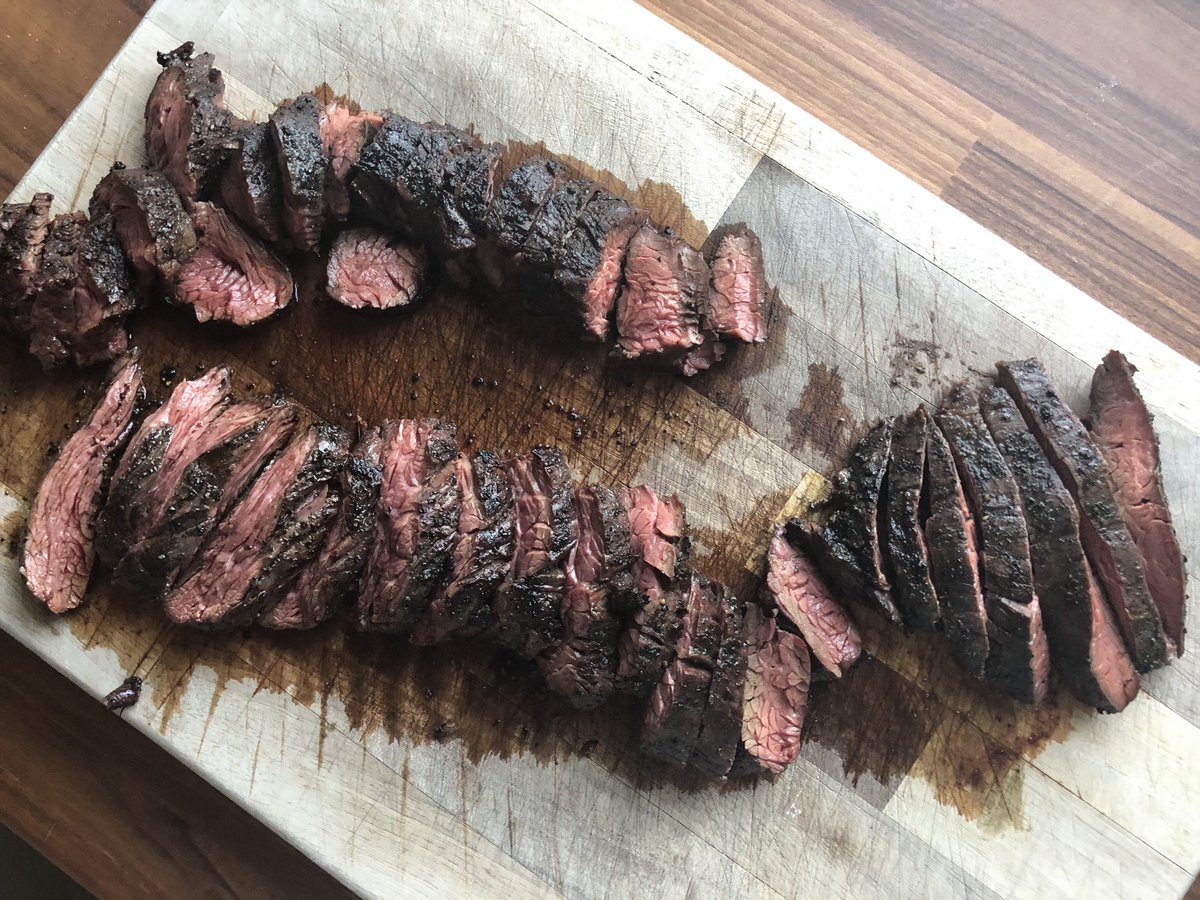 Sharing <a href="/MeatMerchantMoi/">The Meat Merchant</a> hanger steak. Huge thank you to my meat mentor <a href="/TridentsBBQ/">Conor Dawson</a> for picking me up some <a href="/jesspryles/">Jess Pryles</a> Hardcore Carnivore Black from <a href="/gobbqco/">GREAT OUTDOORS BBQCO</a> today. Lots of great rubs out there but for hanger, it has got to be Hardcore Black