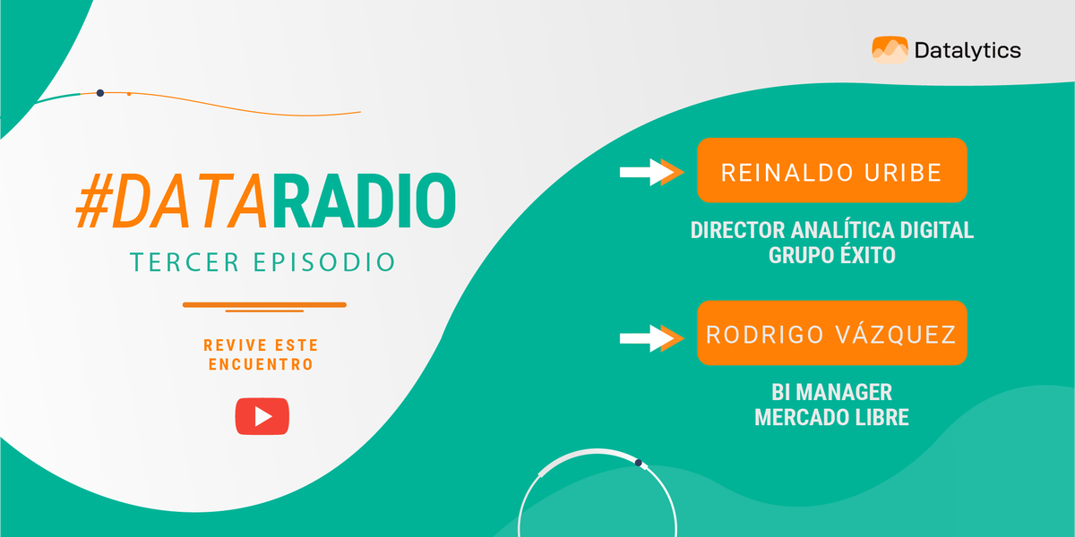 LovelyticsLATAM's tweet photo. Terminamos el 3er episodio de #DataRadio con dos nuevos invitados quienes compartieron sus experiencias y conocimientos acerca de la incorporación de data y analytics a sus organizaciones. 📊
▶️Si te lo perdiste, mira acá la charla completa 👉🏻 https://t.co/3h9VUuV7bK https://t.co/MO3iKXOBRB