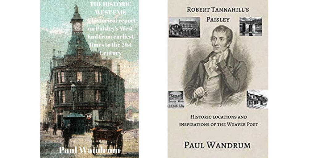 Don't forget to get your kindle copies of The Historic West End and Robert Tannahill's Paisley on Amazon Kindle for only £1.50 each. More information on my new fiction page will be posted in due course. Take care everyone. amazon.co.uk/dp/178926989X?… amazon.co.uk/Robert-Tannahi…