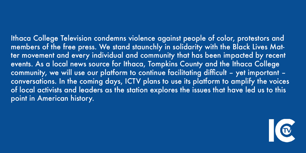 ICTV stands in solidarity with people of color, protestors, and members of the free press. View our full statement below.