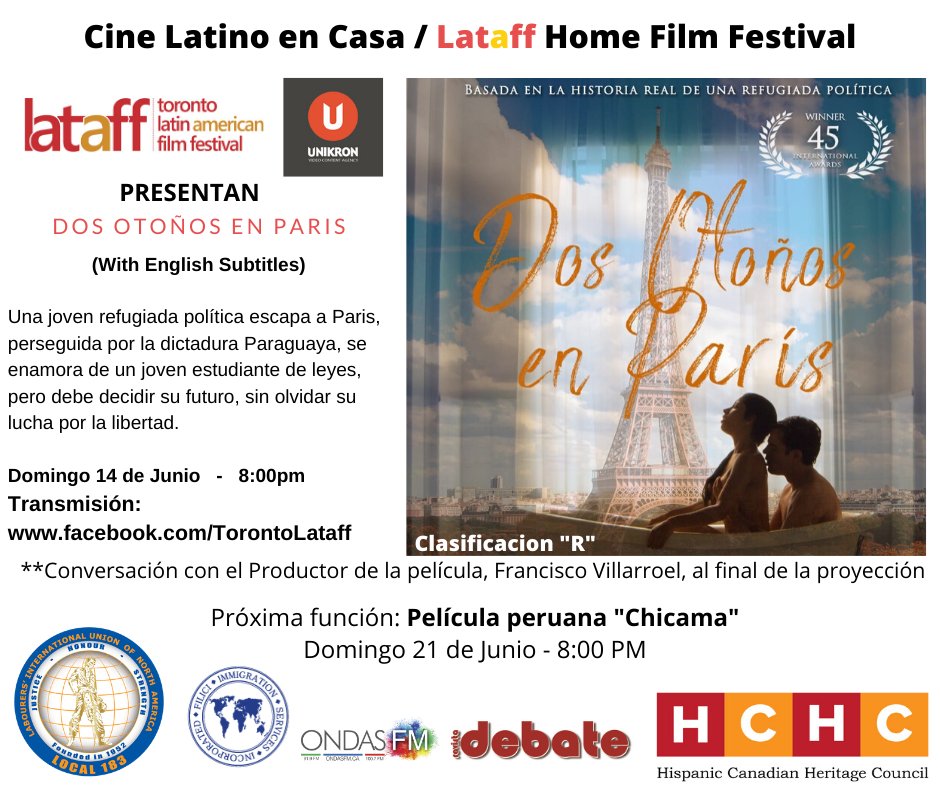 TorontoLataff's tweet photo. Lataff Home Film Festival / Cine Latino en Casa - https://t.co/8PDjZWELHO https://t.co/T5byHamb12