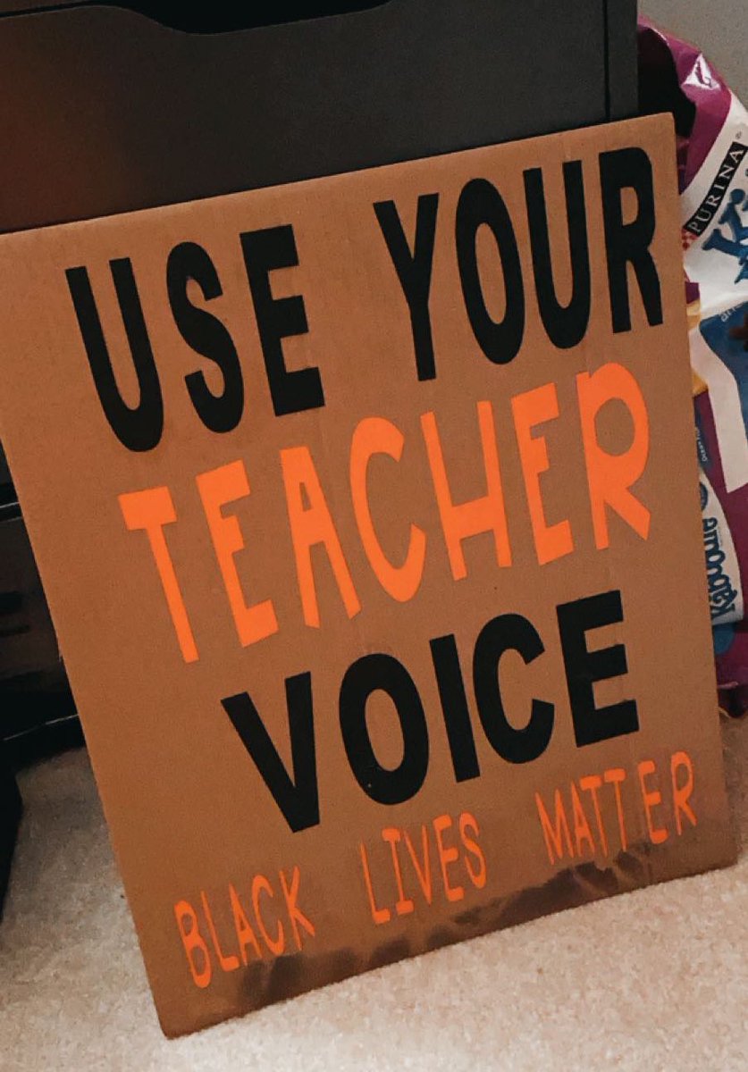 I choose to use my “teacher voice” to stand up against injustice. What did you do today to support the BLM movement?