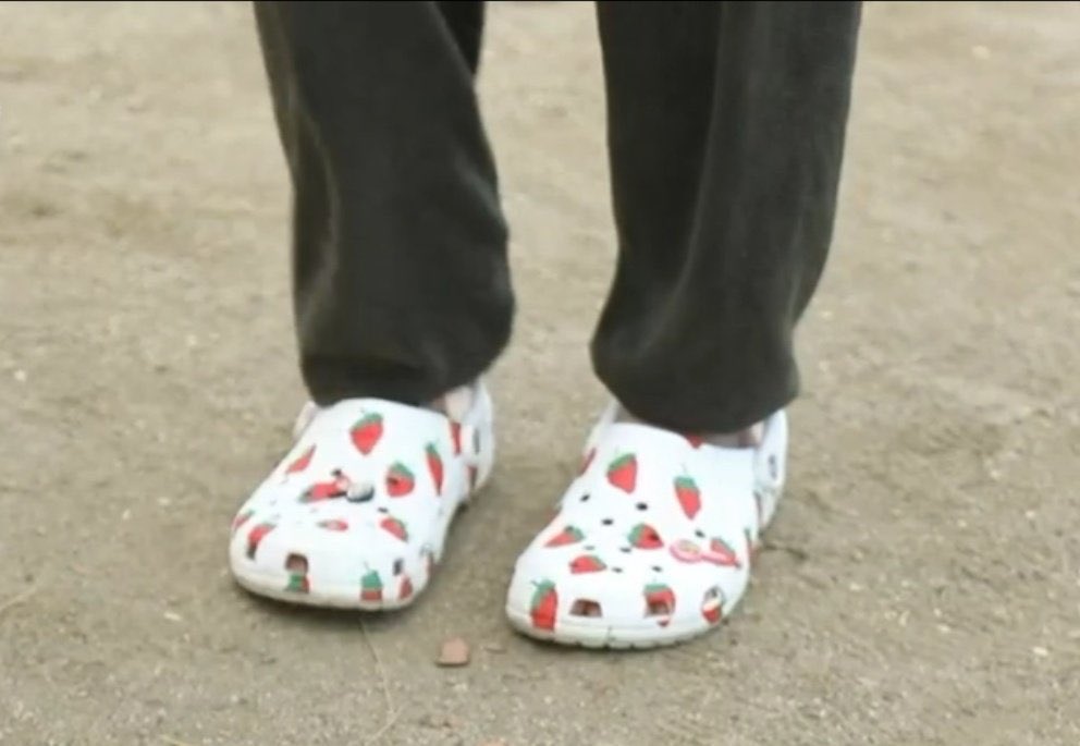 crocs with strawberries