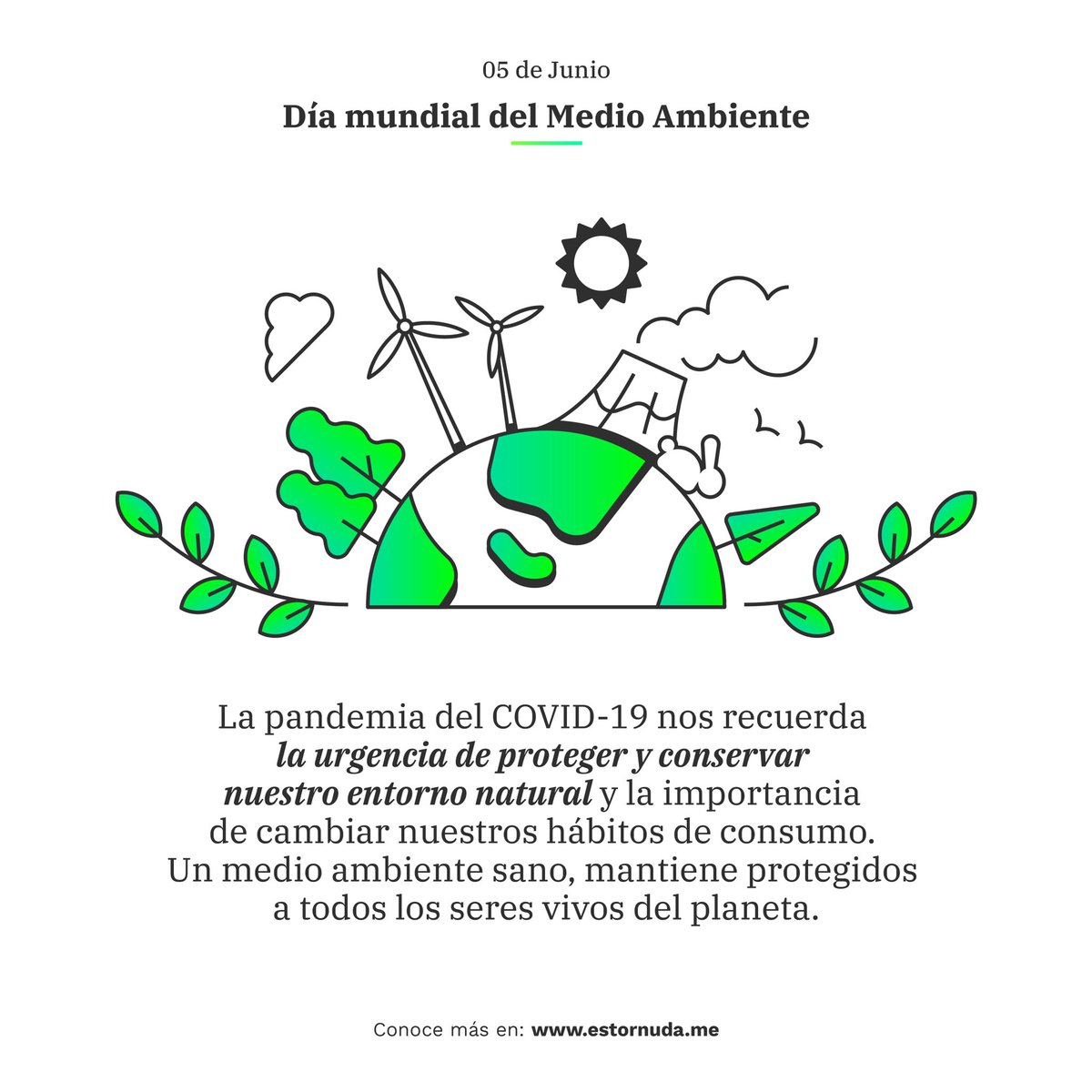 Hoy es el #DíaMundialDelMedioAmbiente 🌳🌴🌿🐇🦝🐊
El #Covid19 es una consecuencia de nuestra irresponsabilidad y mal trato a la naturaleza. Hay que tomar acciones ¡y hay que hacerlo ya!🧐👊✍️
#QuédateEnCasa #MedioAmbiente #Covid19
