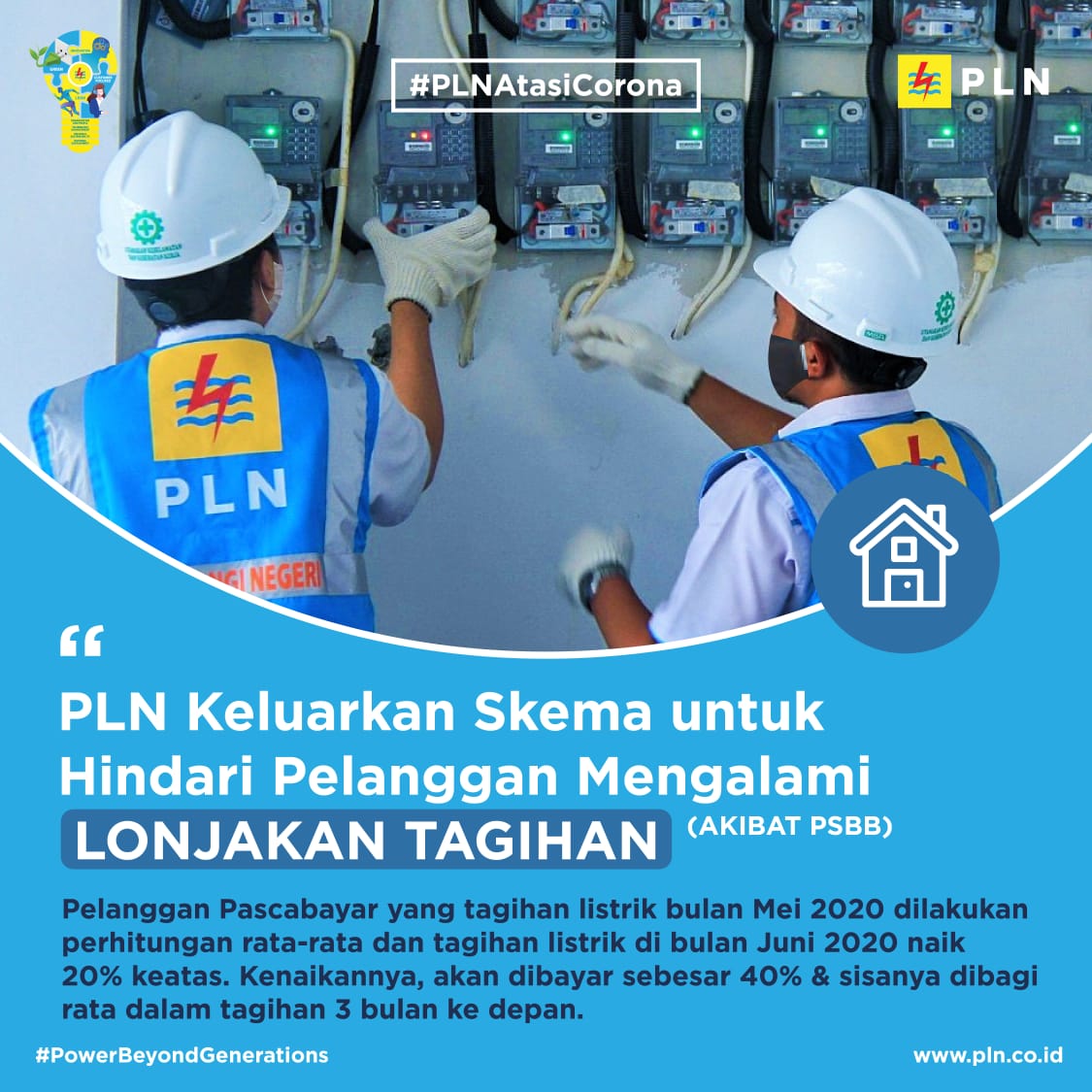 plnuidjateng's tweet photo. Electrizen,
PLN berusaha mencari jalan keluar atas keluhan pelanggan yang mengalami kenaikan tagihan hingga berlipat-lipat sehingga membebani pelanggan akibat adanya Pandemi Covid-19. 
#PowerBeyondGenerations #BUMNUntukIndonesia #PLNAtasiCorona #ListrikUntukSemua https://t.co/dWqzPbtcp3