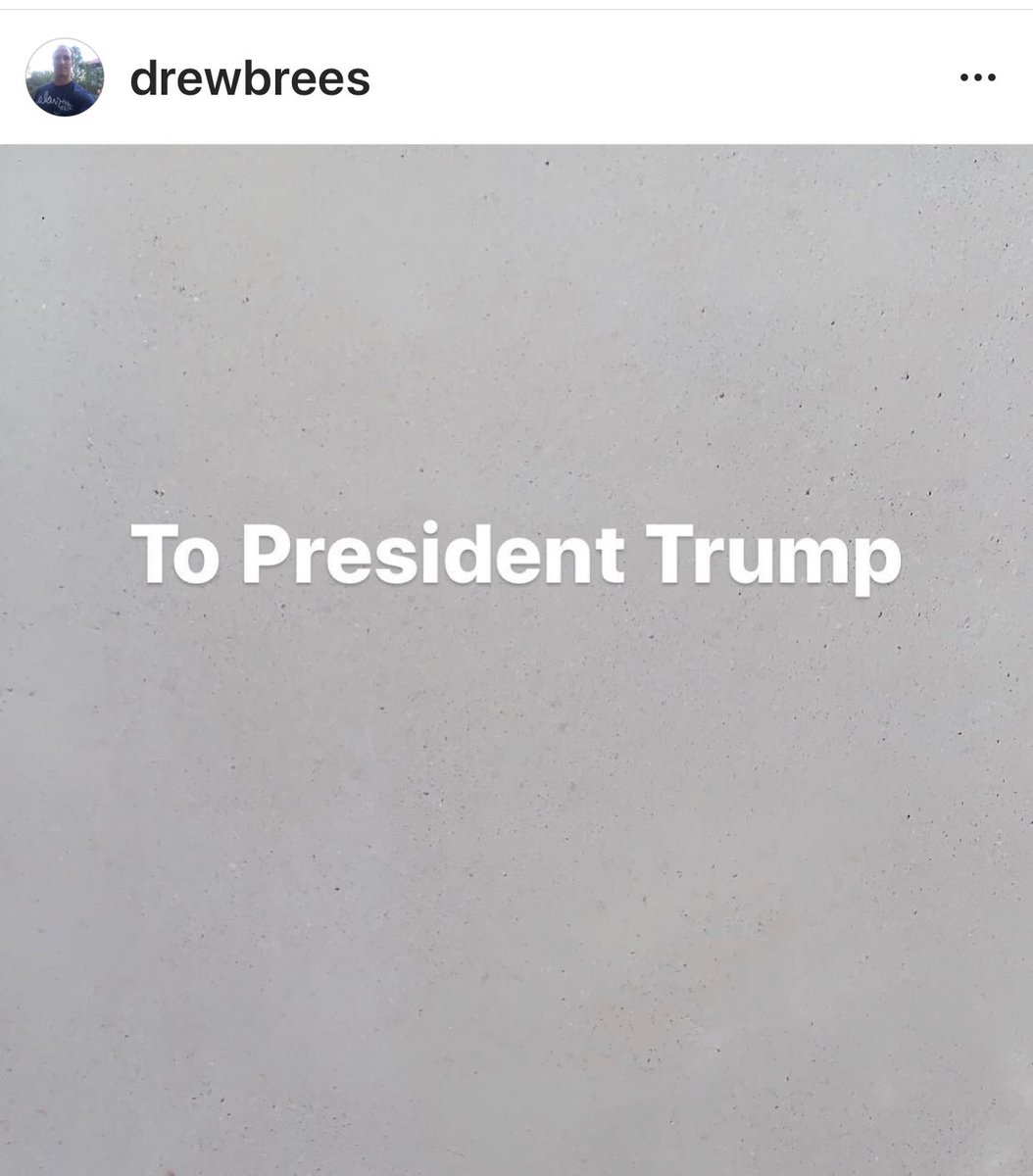 AdamSchefter's tweet image. A short time ago, Drew Brees posted this letter to President Trump: