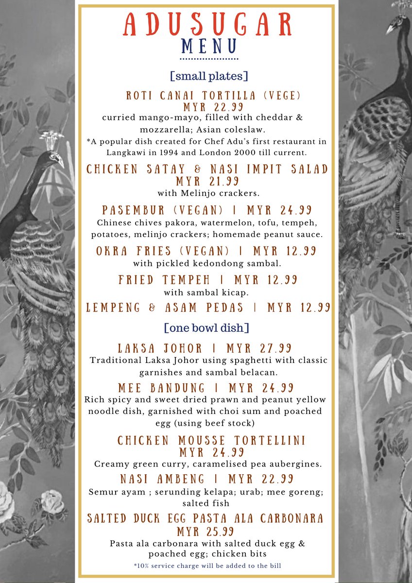 AduSugar's tweet photo. NEW MENU for our reopening for dine in.
Please book your table as we have limited seats and we prioritise those who made reservation before hands.

call 03-22021441 or whatsapp to 01139810881 to book a table. https://t.co/hEWdteSEOD