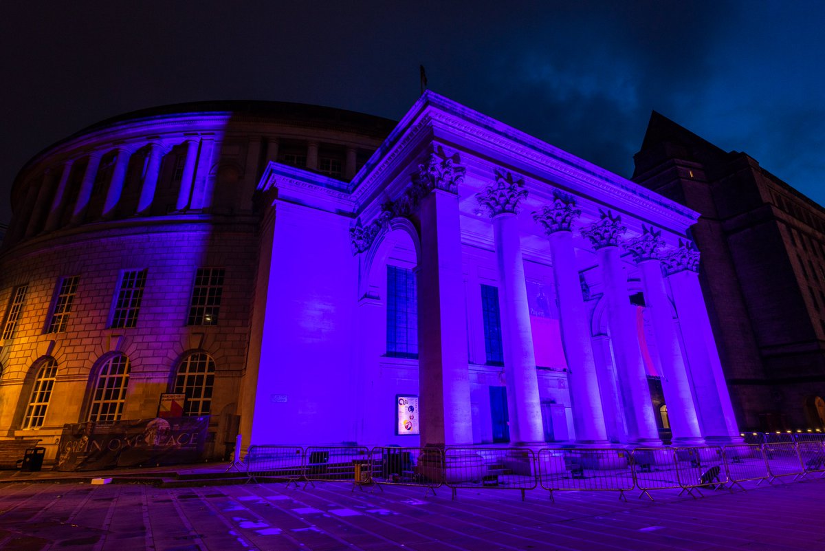 Local authorities in Greater Mcr have joined up tonight to show support for the family of George Floyd.

Buildings across the region are lit up purple - including our iconic Central Library in Manchester City Centre - as we unite in the fight against racism.

#BlackLivesMatter