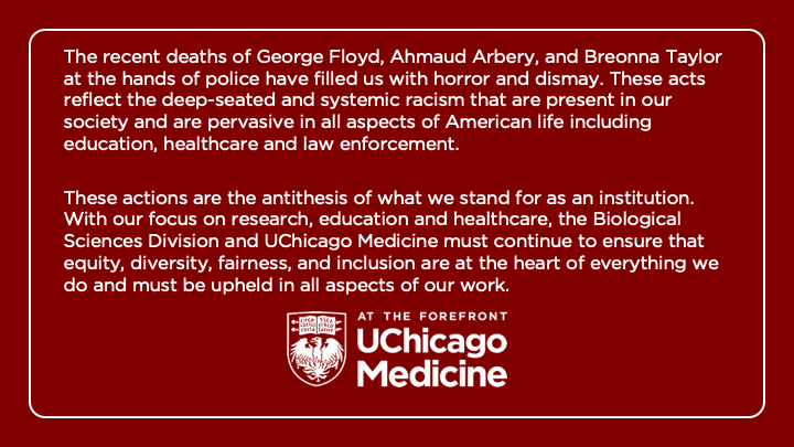 Read the full statement of our values from Dean Kenneth S. Polonsky, MD, and President Sharon O'Keefe: ms.spr.ly/6015TcYTL
