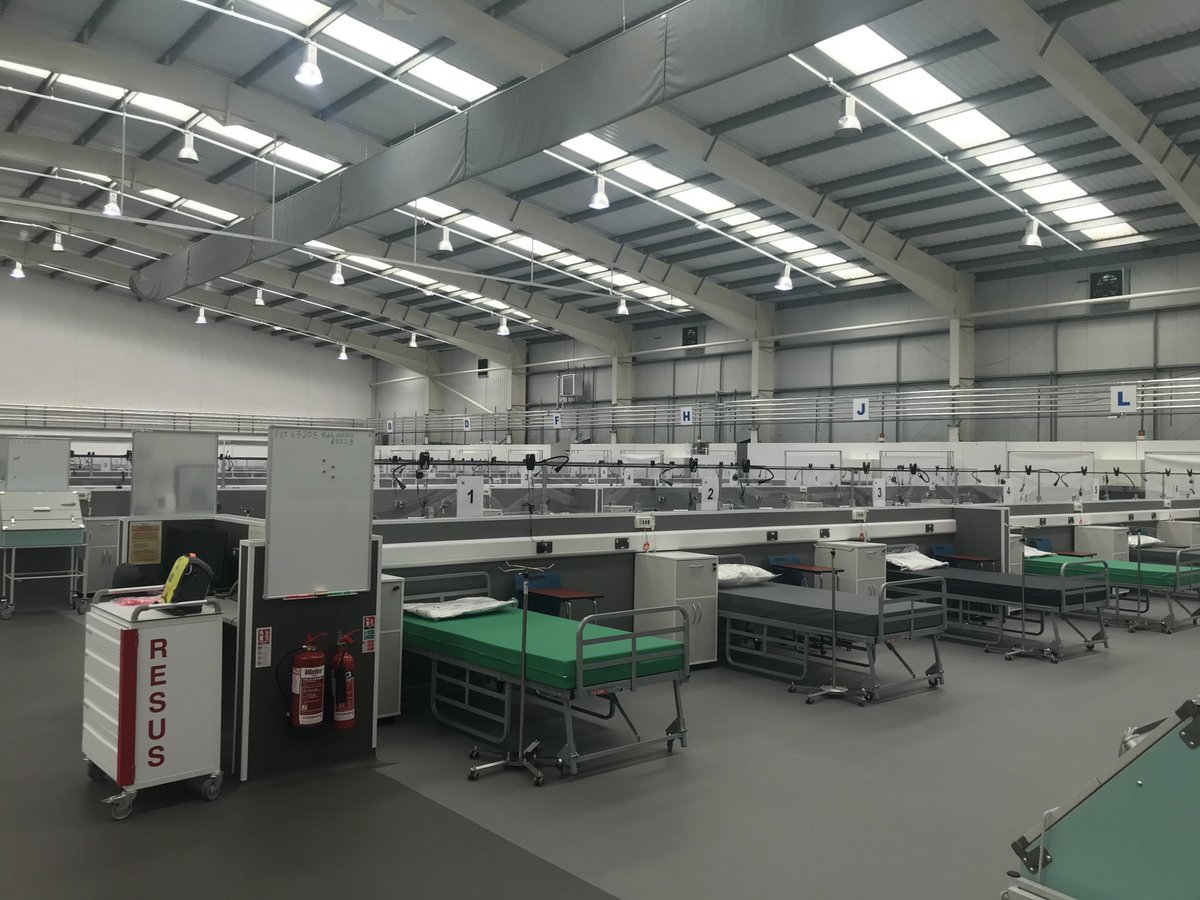 Blown away by my visit to the Llandarcy Field Hospital today. Incredible what has been achieved in such little time to provide the region with additional care facilities should they be needed. I have to mention the ⁦⁦@DigitalSBUHB⁩ team -incredible stuff👍