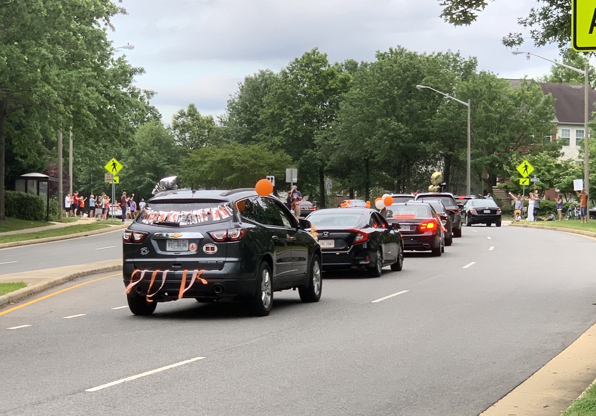 Celebrating the Hayfield Class of 2020 with a parade through the Island Creek Community! #HawkPride