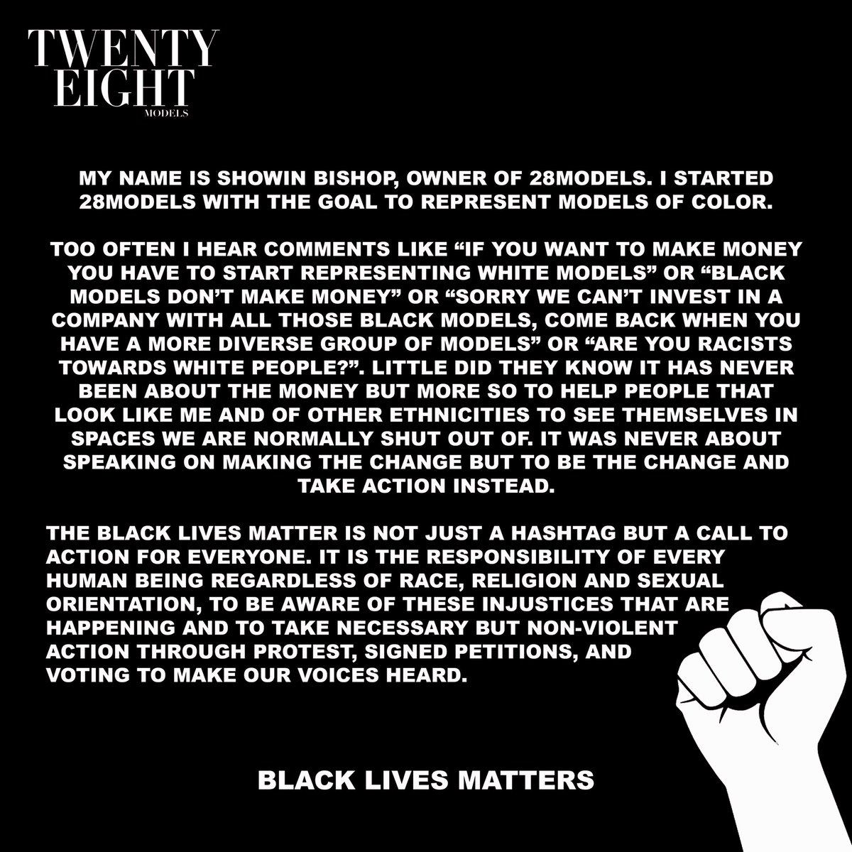 28models's tweet photo. #BLM #BlackLivesMattters #28models https://t.co/4k7Ny7XO2k