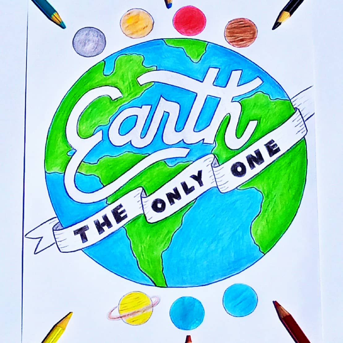 My entry for an art competition by Toward2030 on IG

Earth, The Only One
instagram.com/p/CBEfwskpxAz/…
#nature #Earth #WorldEnvironmentDay2020 #ClimateChange #ClimateAction #SDG13  #art #lettering #YouthForEnvironment #YouthForEarth