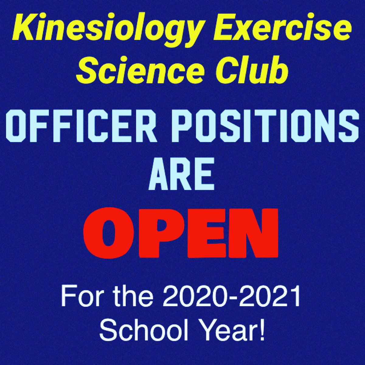 FSExerciseSci's tweet image. Hello Students! The application for becoming a Club Officer is still open! We have many positions available that are up for grabs! Thank you all and we can’t wait to hear from you!