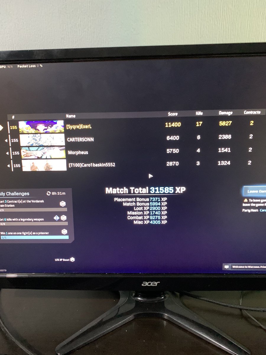 RealExerI's tweet image. First game back on @CallofDutyUK #Warzone for a while and get a Win and a 17 kill game not to bad @SycureGG