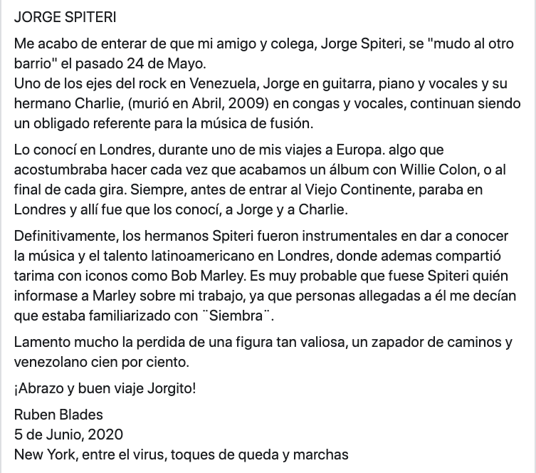 Rubén Blades tweet media