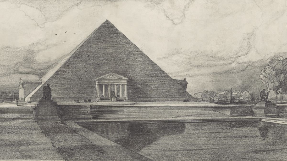 #56: Lincoln Memorial The Lincoln Memorial went through a number of proposed designs and one of its first designs placed Lincoln in front of a pyramid but it was rejected. Here, we see the Lincoln Memorial is a copy of the Gods positioned in front of the Temple of Ramesses.