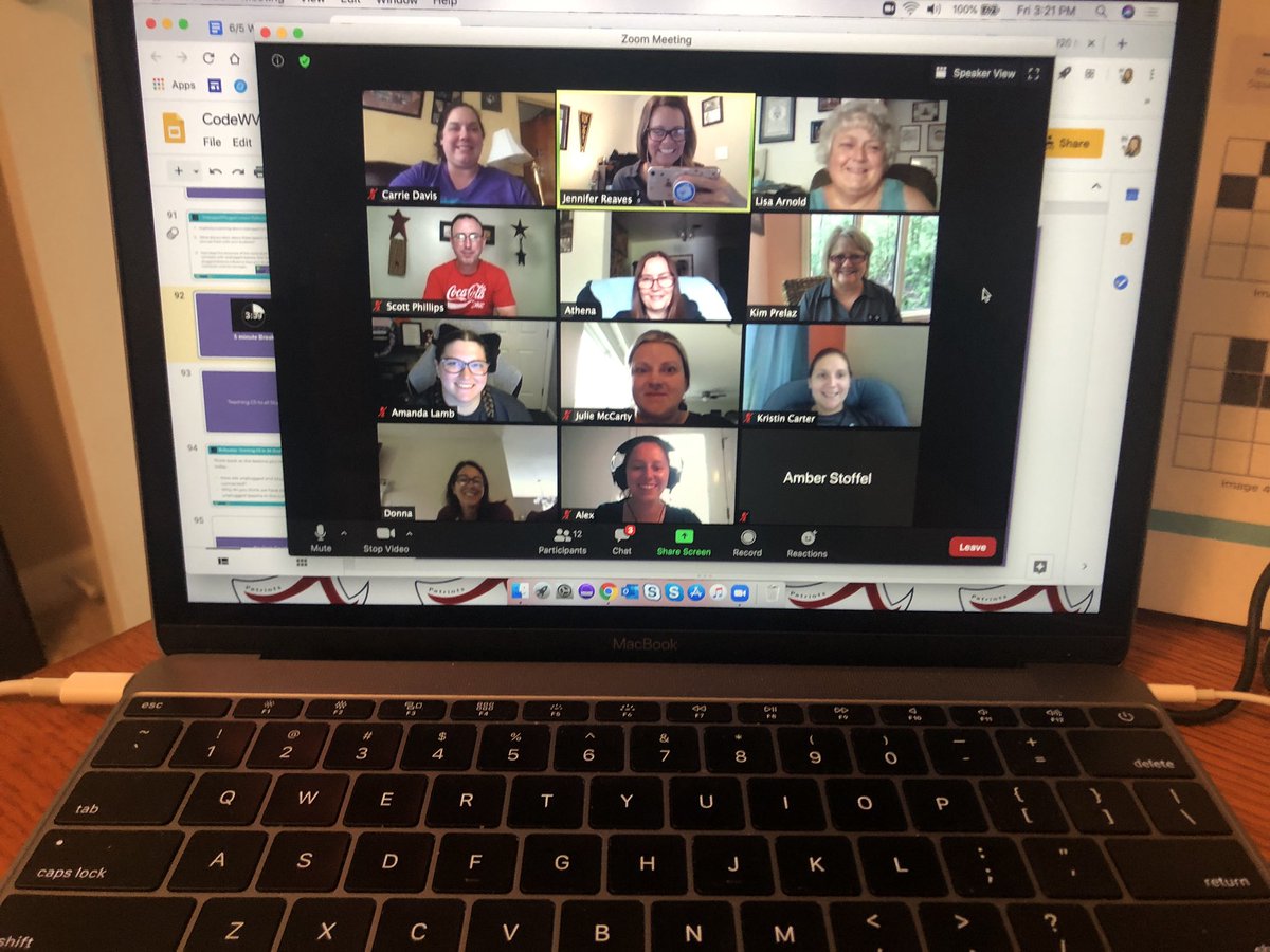 jzwvu07's tweet image. 💻Today we hosted our FIRST @CodeWV CS Fundamentals Virtual Workshop with some AMAZING WV Educators! We had a fun, engaging and productive day learning about CS and brainstorming ways to bring it back to their classrooms in the fall! #codewv @TeachCode @codeorg #CS4WV @kprelaz