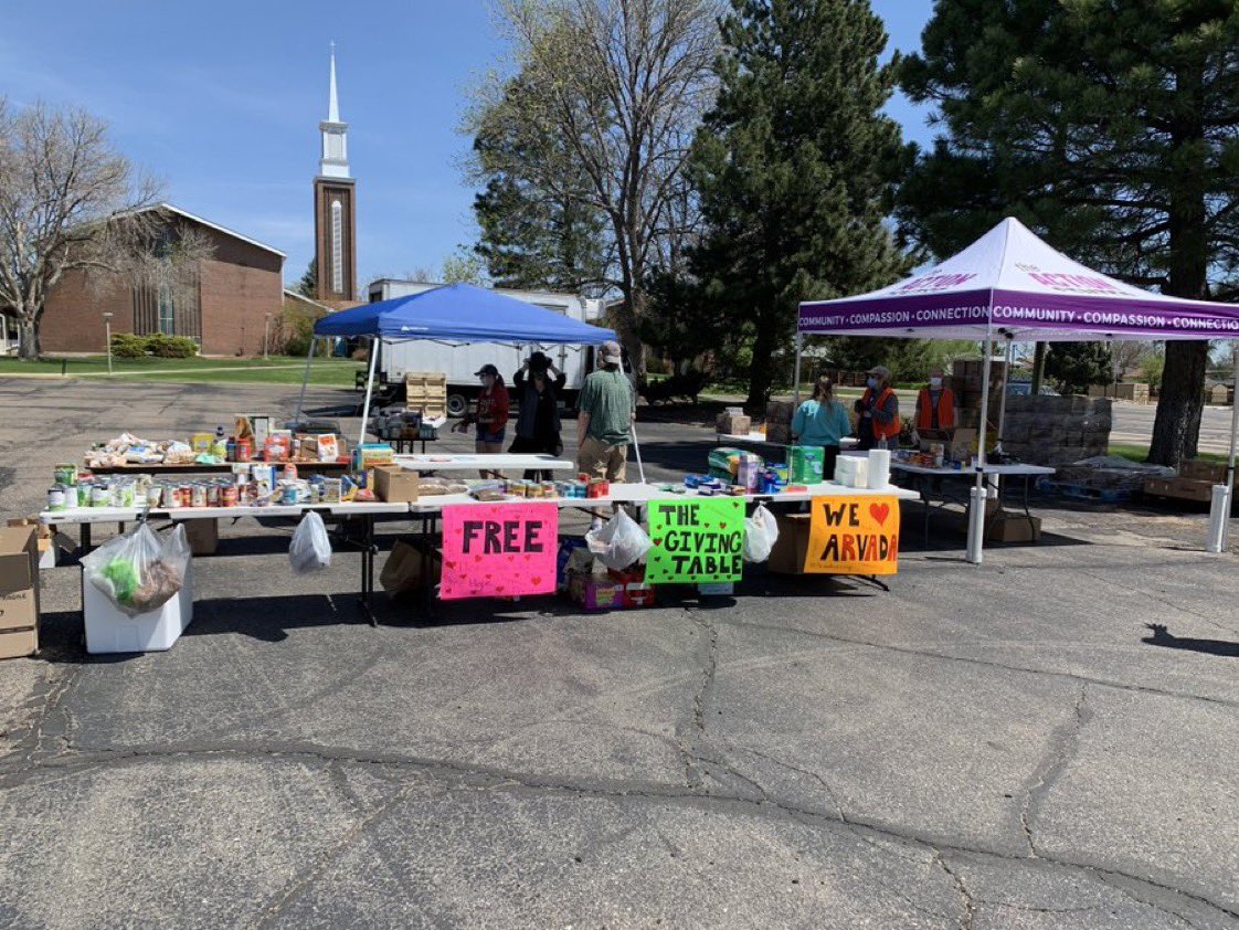 OneArvada's tweet photo. The Action Center came through this week, #FoodDrop. Remember to support and start #TheGivingTable near you. #OneArvada https://t.co/TioLPfysis