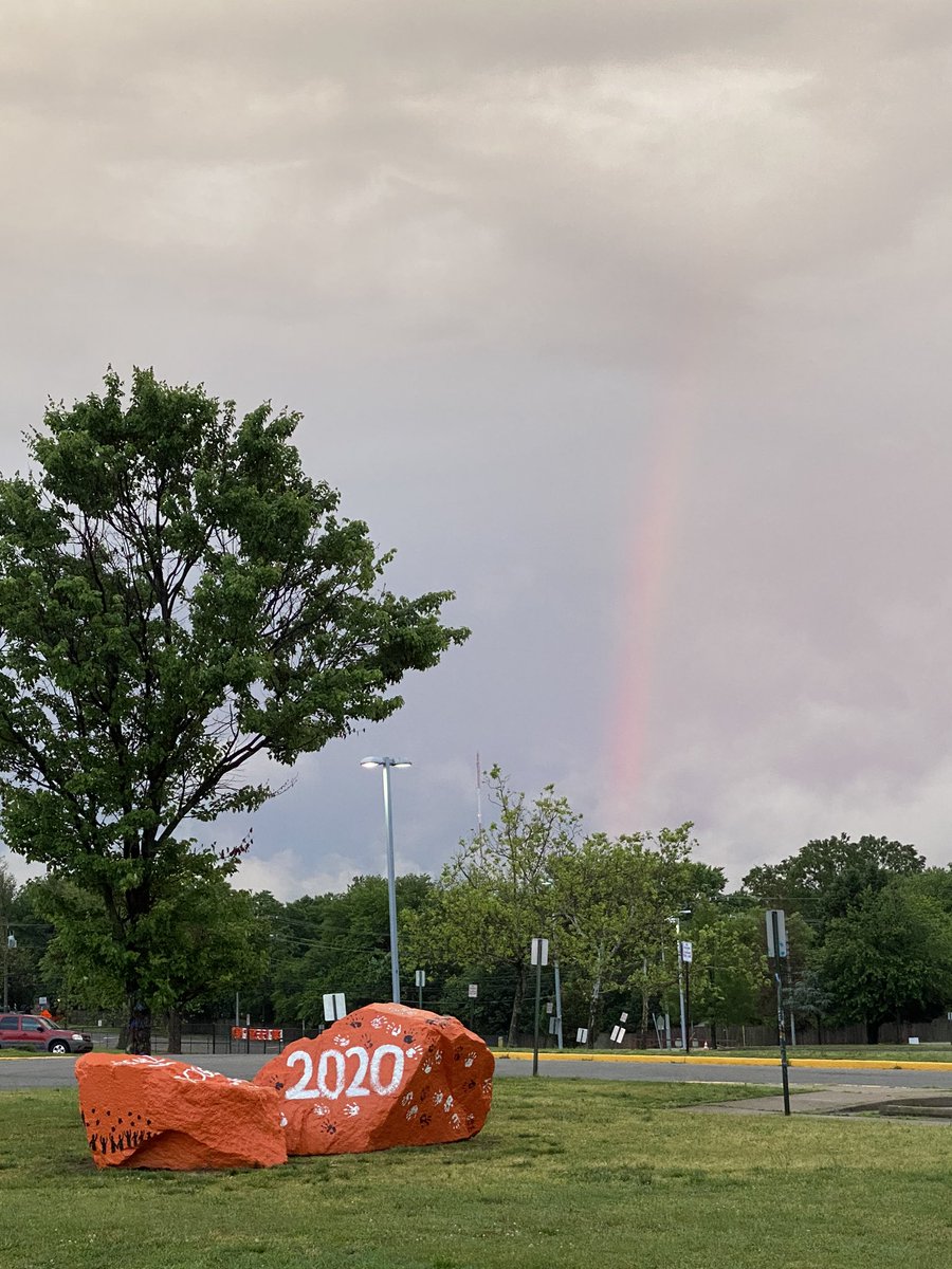 Even in the darkest of times, there’s always a rainbow on the other side! ❤️🌈 Beautful end to our day of celebration. Congratulations, <a href="/Hayfield2020/">Hayfield 2020</a>! #HawkPride