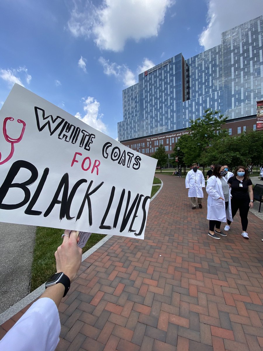 A. Anyélika Delerme, MD (@a_delermemd) on Twitter photo I’ve donned my white coat many times in my short career, but this was by far the most important time.
#WhiteCoatsForBlackLives #BlackLivesMatter <a href="/OhioStateIMRes/">Ohio State Internal Medicine Residency</a> <a href="/OSUWexMed/">The Ohio State University Wexner Medical Center</a> I’ve donned my white coat many times in my short career, but this was by far the most important time.
#WhiteCoatsForBlackLives #BlackLivesMatter <a href="/OhioStateIMRes/">Ohio State Internal Medicine Residency</a> <a href="/OSUWexMed/">The Ohio State University Wexner Medical Center</a>