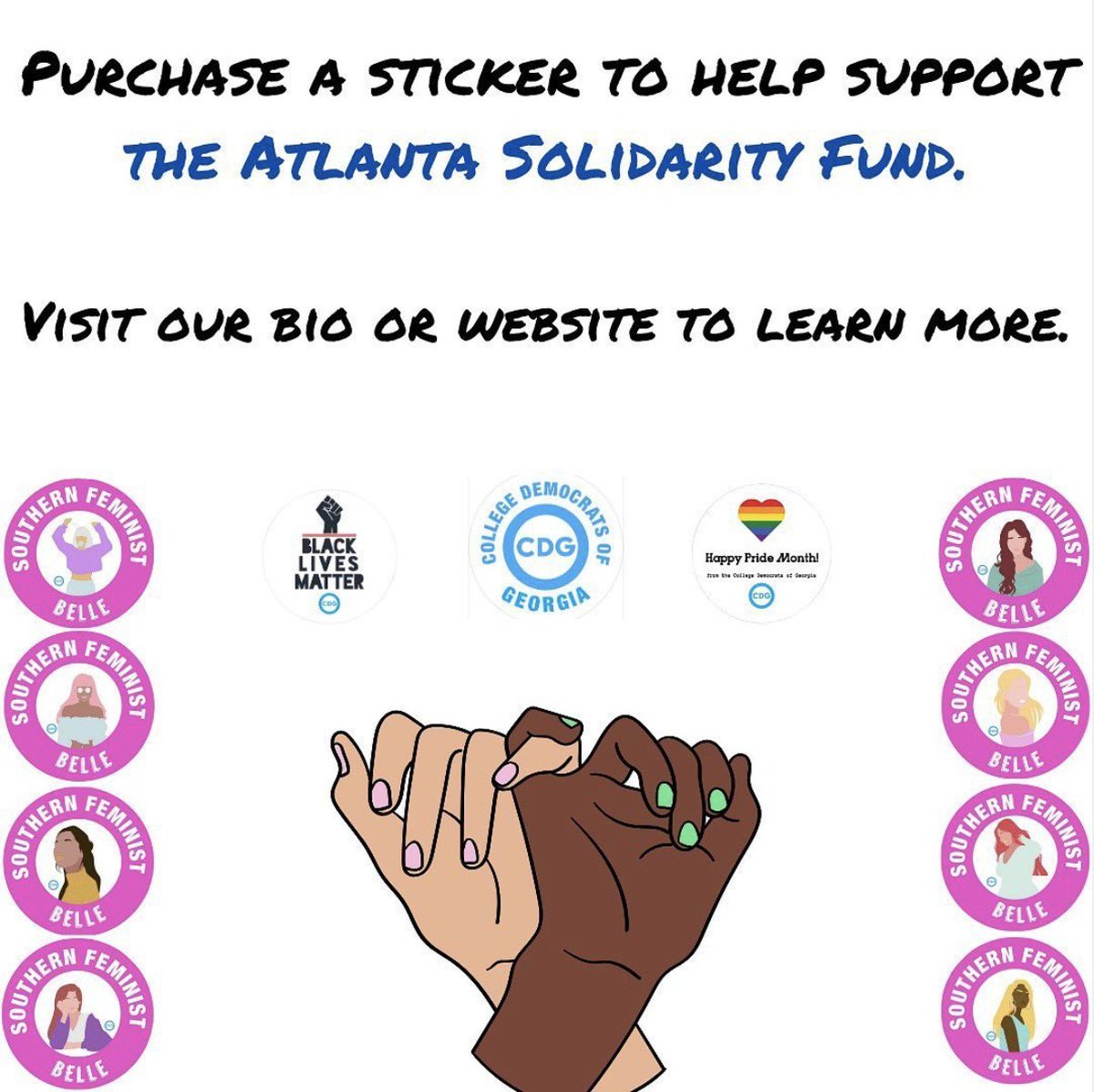 Purchase a sticker today to support the Atlanta Solidarity Fund! secure.actblue.com/donate/cdgstic…