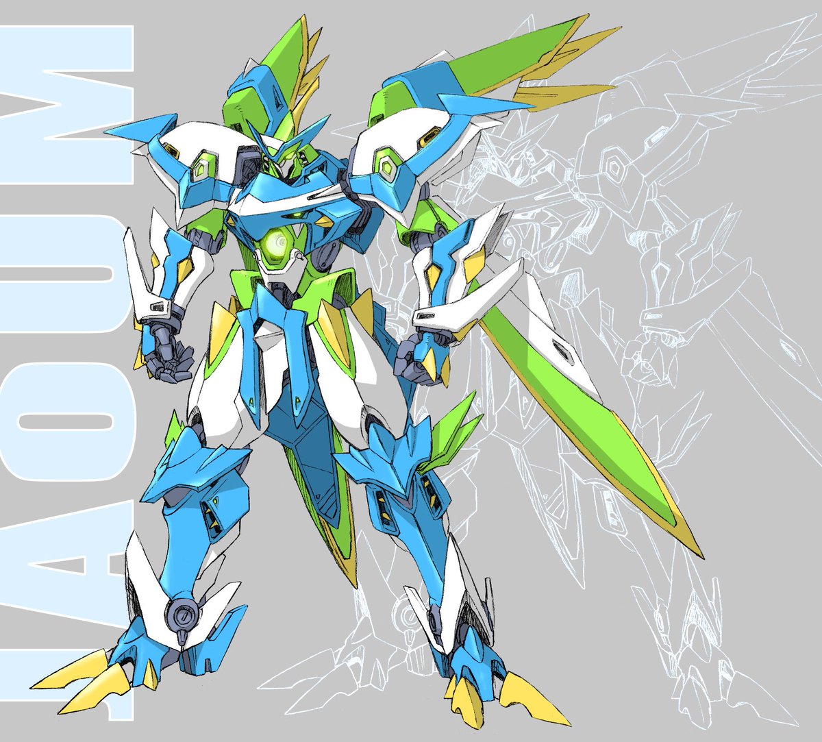 weapon robot mecha sword no humans solo holding weapon  illustration images