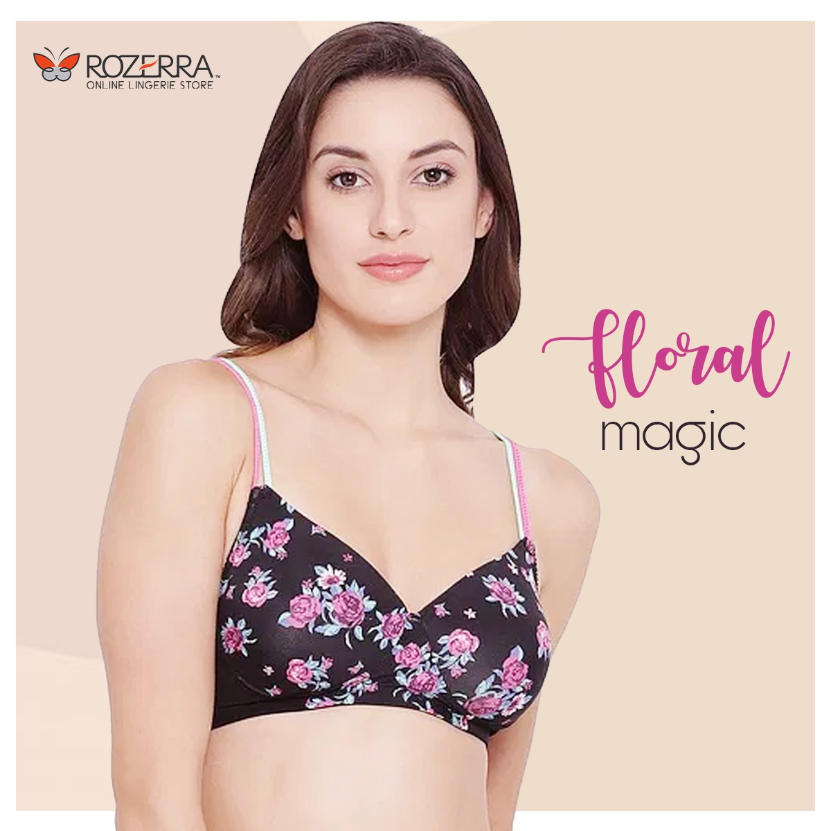 RozerraOfficial's tweet photo. Give your lingerie an instant boost with this floral print bra.
Shop online, Stay Safe.

Size: 32B-40C

Link : https://t.co/gP1UGQRgQy

#floral #multicolor #nonwired #TshirtBra #Clovia #rozerra #staysafe https://t.co/Q124psY0f1