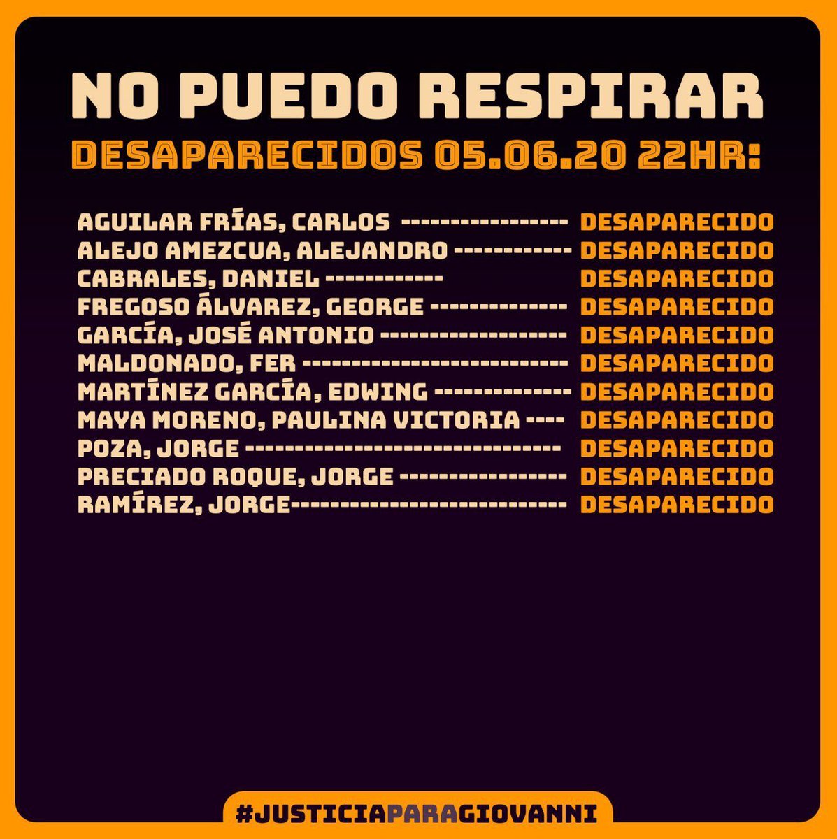 People who were arrested at the #JusticeForGiovanni protests in Guadalajara are missing, their families don’t know where they are and there hasn’t been a respond from the authorities, please help spread!

#DóndeEstán #AlfaroCobarde