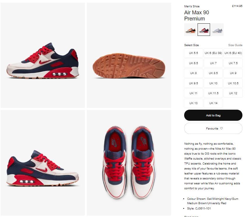 air max 90 home and away red