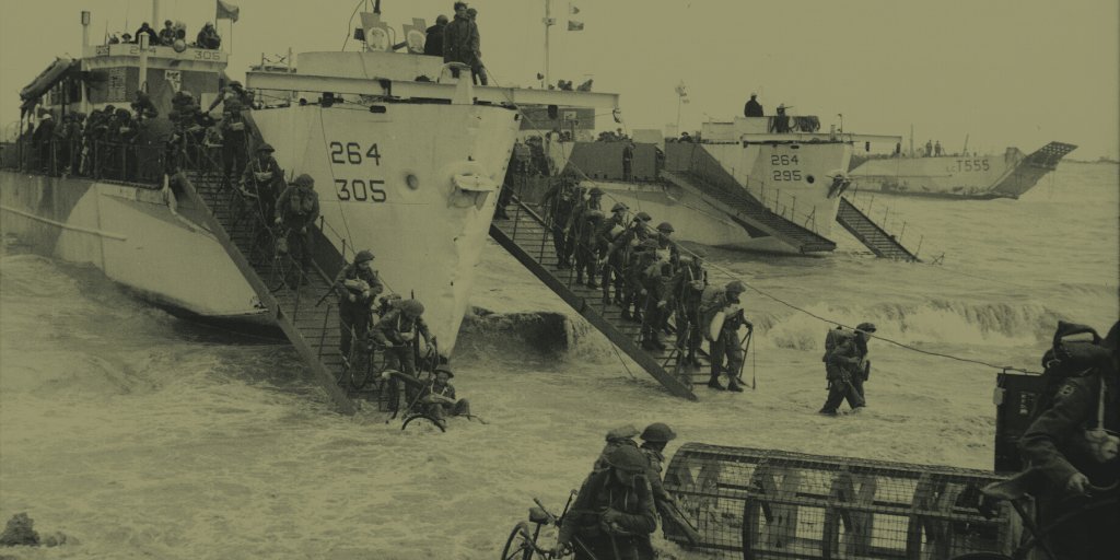 Today marks 76 years since #DDay, the largest seaborne invasion in history. D-Day was a truly international effort with British troops fighting alongside many other countries. Join us today as we remember the service &amp; sacrifice of all those involved in turning the tide of #WW2.