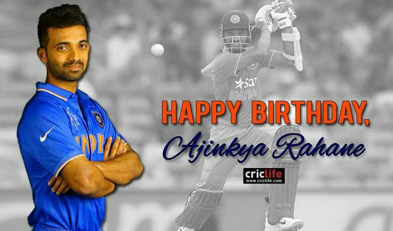  HAPPY BIRTHDAY\"MOST IMPROVING PLAYER\" AJINKYA RAHANE  .GOD ALWAYS BLESS U  