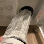 ドラム式洗濯機の排水フィルターの掃除に!キッチンの水切りネットが優秀w
