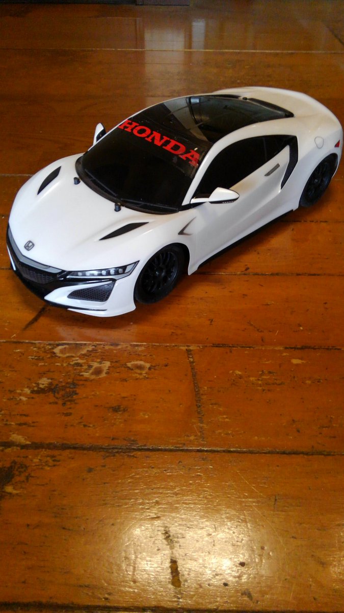 Miurakaigan 三浦海岸 Honda Nsx ラジコン スモークガラス仕様 カスタム ガラスに スモークスプレー Hondaのマークを作成して貼り付け