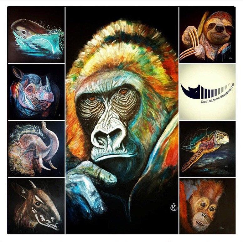 Danish artist Katerina A. Cechova supports #WorldEnvironmentDay with her powerful paintings of endangered species. 

#WorldEnvironmentDay 
#ChangeTheWorldWithConscience
#dontletthemdisappear
#endangeredanimals
#Denmark