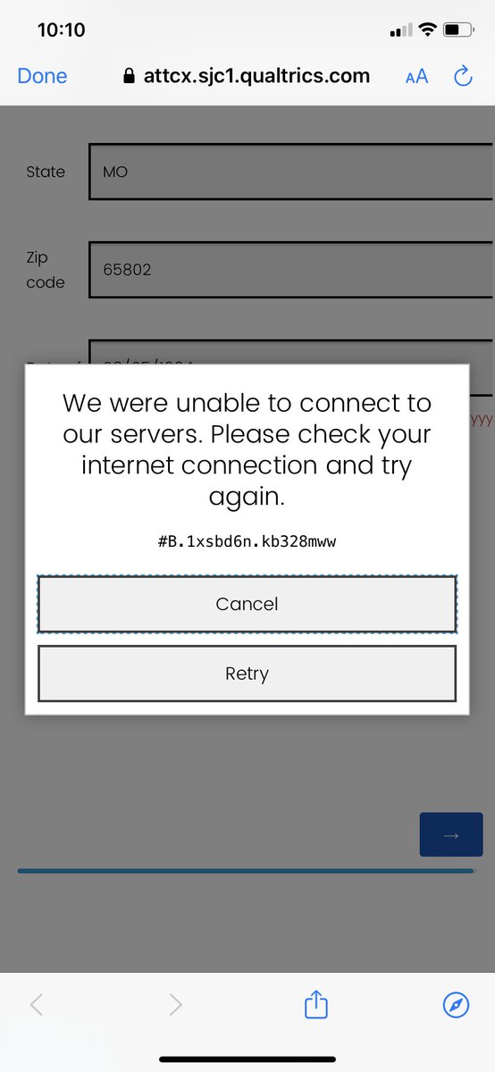 EmilyDPalikij's tweet photo. @ATT emails me to take a survey about why I hate their internet service, which is a painfully slow process(30+ minutes) because, again, their internet sucks, only to get to the end to qualify for the POTENTIAL $100 gift card &amp; there’s an “internet connection problem”🤬😒🙄 https://t.co/PaAkdMi9jg