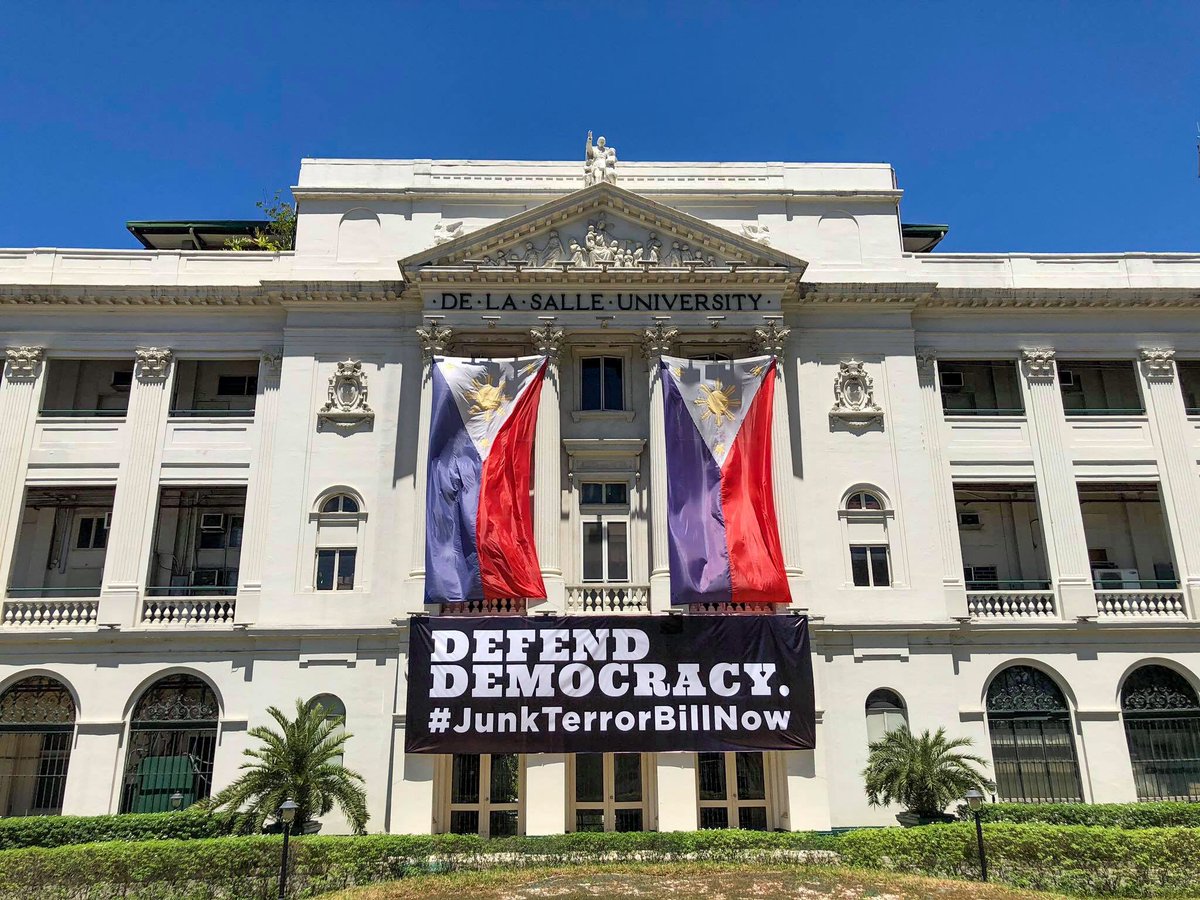 MissionAtDLSU's tweet photo. Defend democracy!
#JunkTerrorBillNow

Read the Joint Statement of the De La Salle Brothers and Philippine Jesuits here: https://t.co/FLBdadayCa

📸: Laureen Velasco https://t.co/7sueNNF8hg