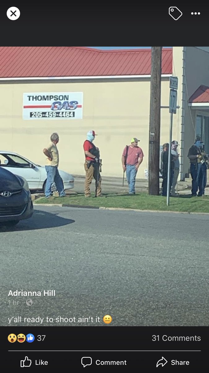 BagFlipperPoe's tweet photo. This is what is allowed at a peaceful protest in Butler Al . This cannot be allowed. This is terroist activity !!! https://t.co/KKeIQZFISB