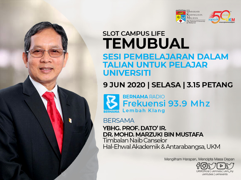 تويتر Ukm Events على تويتر Saksikan Slot Campus Life Sesi Pembelajaran Dalam Talian Untuk Pelajar Universiti Bersama Ybhg Prof Dato Ir Dr Mohd Marzuki Mustafa Tnc Heaa Ukm Di Bernama Radio