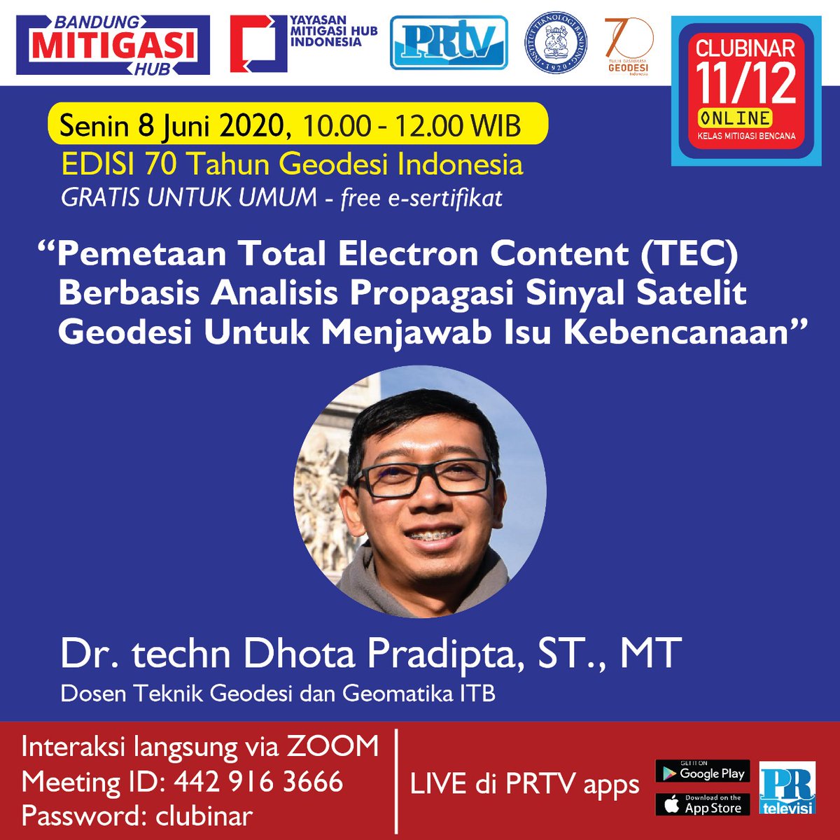 ActionBmh's tweet photo. Dalam Rangka 70 Tahun Pendidikan Geodesi di Indonesia (Hari Ke-1)
Yukkk mareeee.... https://t.co/umb3Oevba0