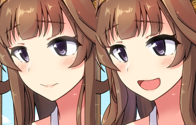 コニシさんの描く金剛のリップがめっちゃ好きなもんで、自分も出来るだけ意識するようにしてる。難しいけど 