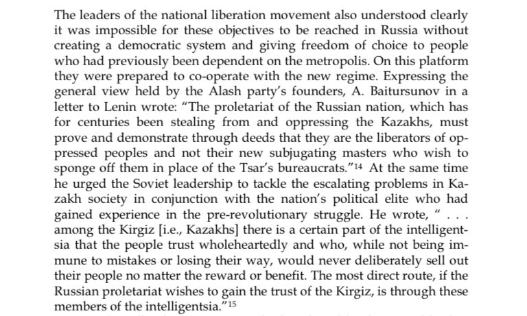 this is a bit of information on the alash movement that explains it better than i could. in short, the bolsheviks believed that they knew what was best for kazakhs more than kazakhs did, despite understanding nothing (in typical imperial fashion).