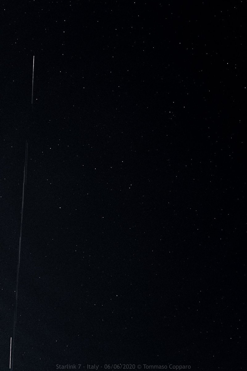 _tomme92's tweet photo. #Starlink7 satellites trotting over the sky photographed from Italy.
#SpaceX @elonmusk #Starlink #Falcon9 https://t.co/7t7Ct4jtkv