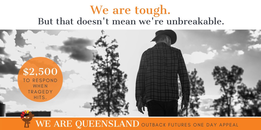 When tragedy happens in an outback community, everyone is impacted. Your gift means we can provide care and support when tragedy hits, and connect people into our longer term support. Please give outbackfutures.org.au/donate #qld #qldday