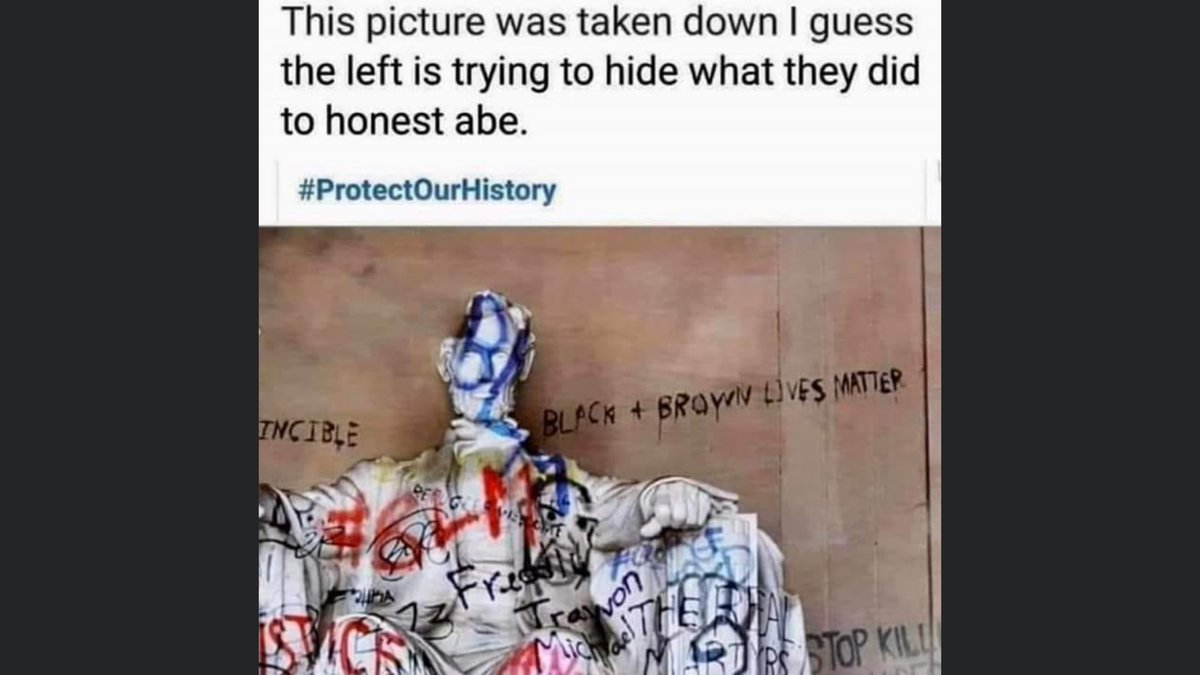 BootyBumper85's tweet photo. @colbertlateshow This is what your “peaceful protesters” did to the #LincolnMemorial. https://t.co/NLmPyulMLU