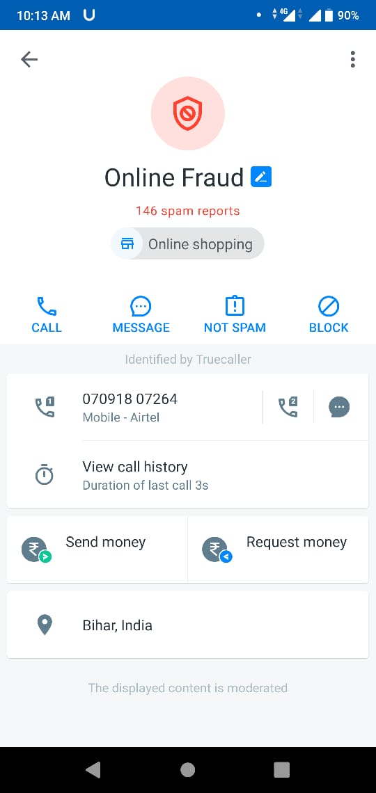 kirandasfit's tweet image. Just recieved a call from some lady informing that I won a Mahindra SUV 500 and I need to pay ₹8500 for claiming the same. Also, to send Aadhar card and PAN card on 6291191974 via whatsapp 
@WhatsApp
I don't know why you allow Phone numbers like these to stay active.