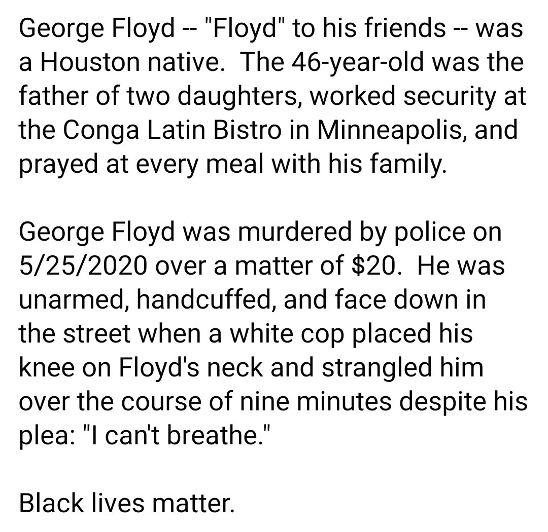 #BlackLivesMatter #GeorgeFloyd #icantbreathe