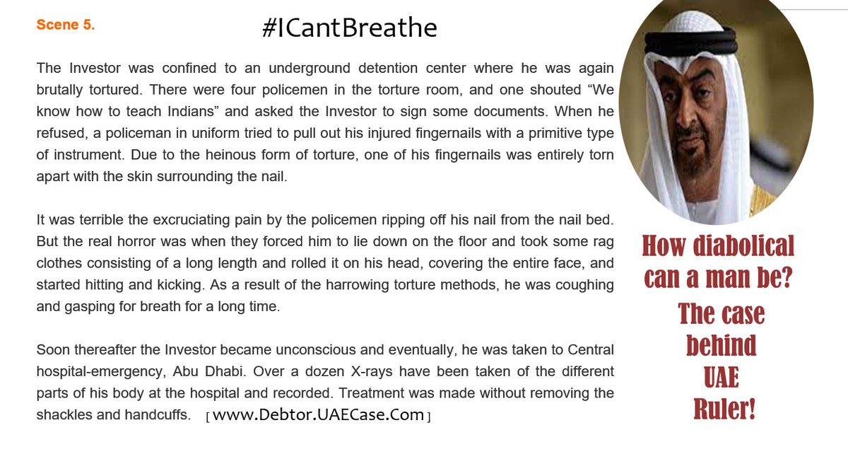 DotFugitive's tweet image. In this #UAEcase, the #Ruler, the #JudgmentDebtor, looted property, set fire on valid Judicial decisions against him, committed fraud, and other heinous crimes to avoid honouring obligations!
Debtor.UAECase.Com 

#ICantBreathe #Policelooting #AbuDhabi #Mohamed_Bin_Zayed #UAE