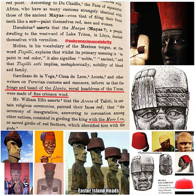 The royal head dress of the moors is the fez witch appears around the world from easter island , asia even in modern times as a hairstyle unbeknownst to most.